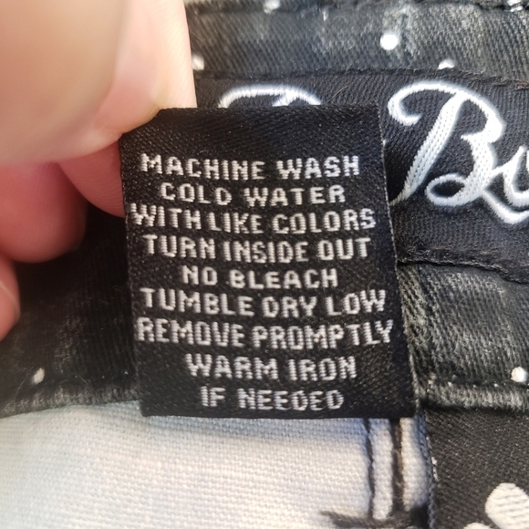 Be Bop Faded Destressed Black Shorts Swiss Dots Juniors 11 Casual Summer EUC - Picture 4 of 4